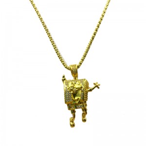 Inleagtha Zirron Spongebob Hip Hop Necklace